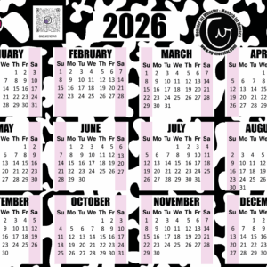 NG-MONSTAR Jahresübersichts Kalender 2026 - ROSA