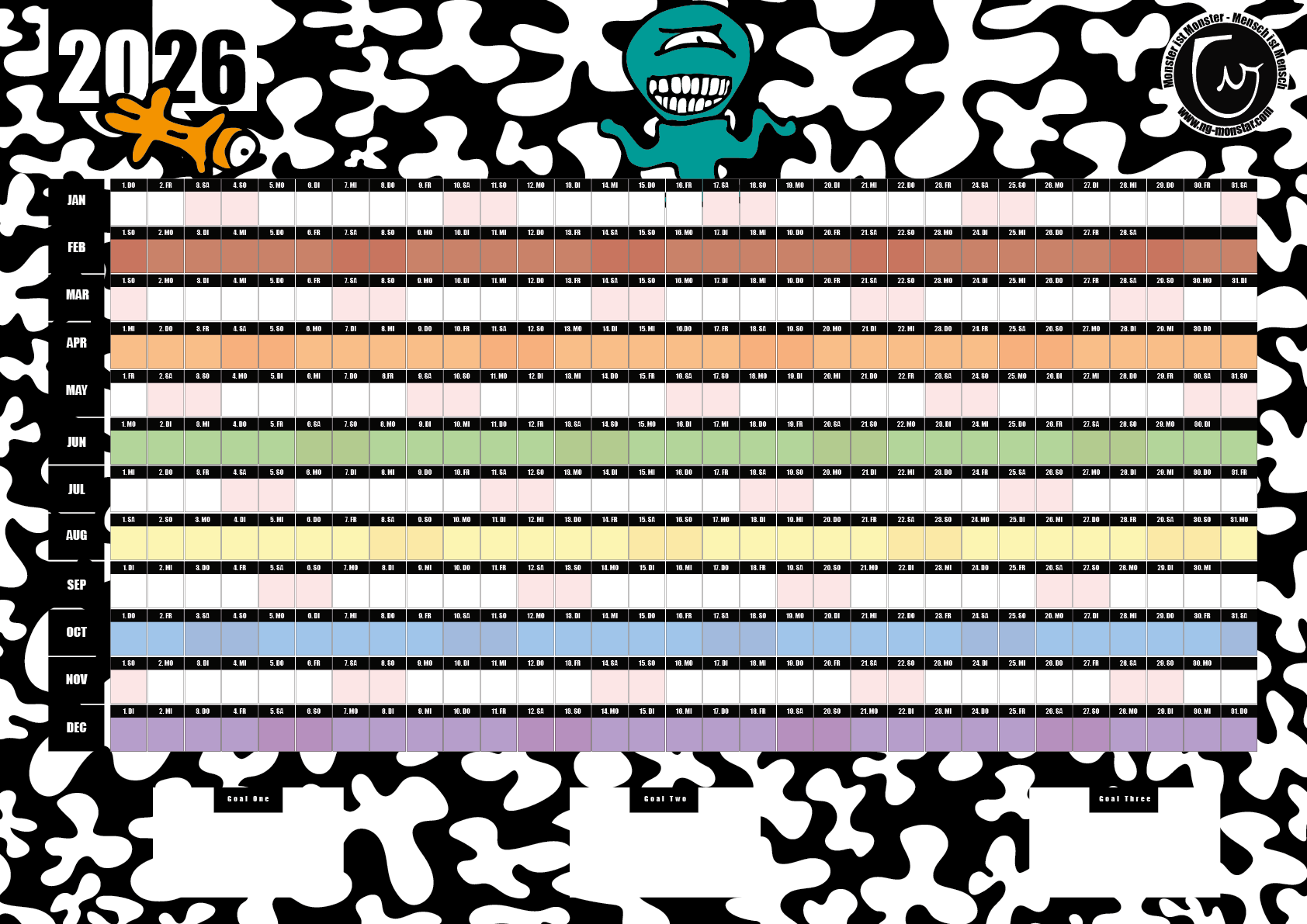 NG-MONSTAR Jahresübersicht 2026 - Poster PRIDE