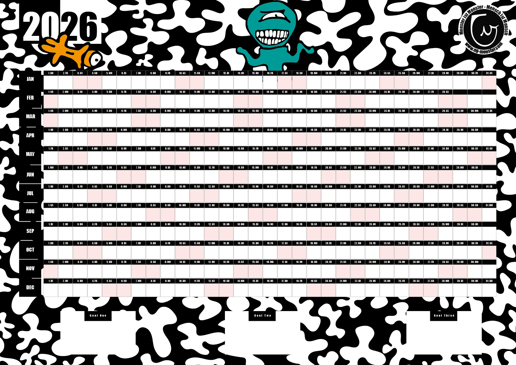 NG-MONSTAR Jahresübersicht 2026 - Poster